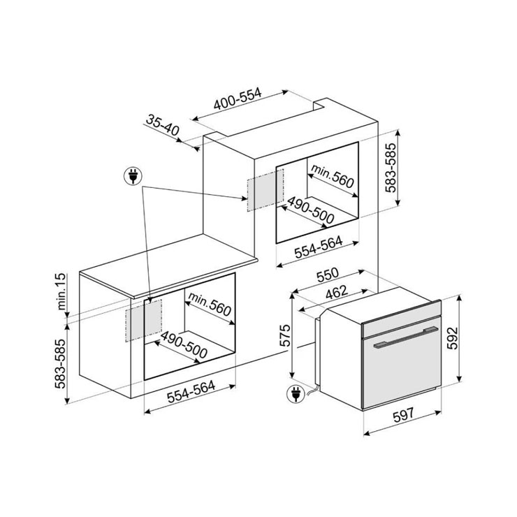 Lò Nướng Hafele 536.64.991 SOP6104TPN - Đen Lắp Âm 79 Lít Lò Nướng Hafele 536.64.991 SOP6104TPN - Đen Lắp Âm 79 Lít