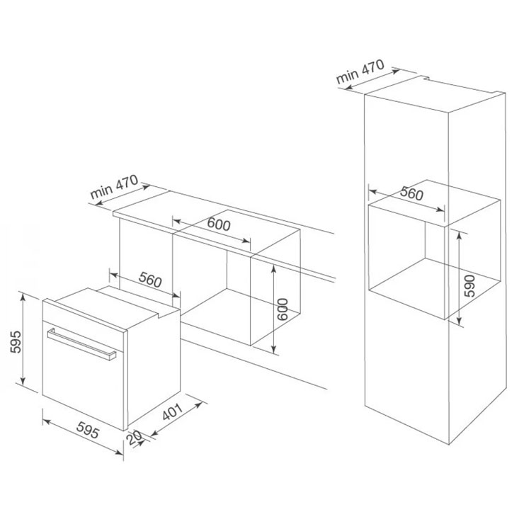 Lò Nướng Malloca MOV606AF (MOV-606 AF) Âm Tủ 60L Màu Đen Lò Nướng Malloca MOV606AF (MOV-606 AF) Âm Tủ 60L Màu Đen