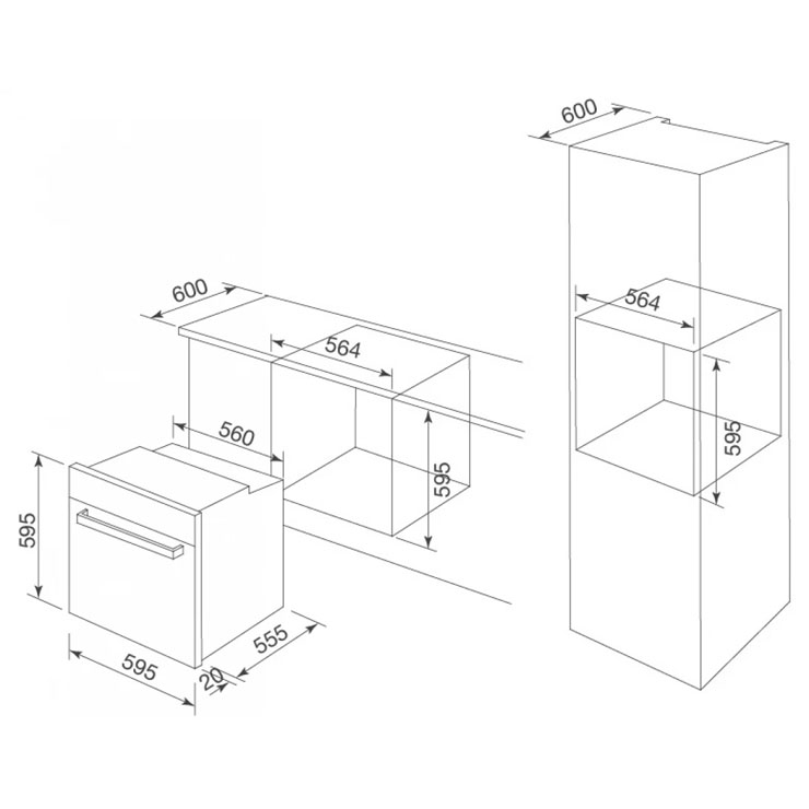Lò Nướng Điện Malloca MOV65DA (MOV-65DA) Âm Tủ (Kính Đen) Lò Nướng Điện Malloca MOV65DA (MOV-65DA) Âm Tủ (Kính Đen)