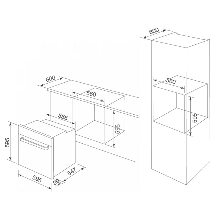 Lò Hấp Malloca MOV-726 MC Âm Tủ 66L Lò Hấp Malloca MOV-726 MC Âm Tủ 66L