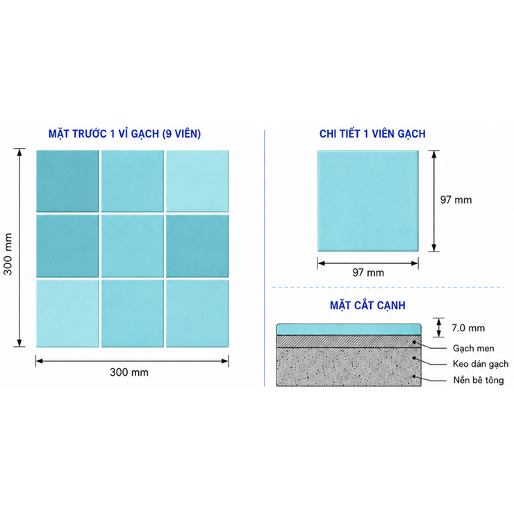 Gạch Hồ Bơi INAX-97/POL-G1,G2,G3 (POOL TILE) Gạch Hồ Bơi INAX-97/POL-G1,G2,G3 (POOL TILE)