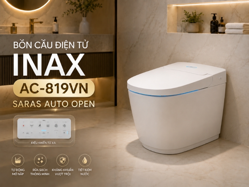 Bồn cầu thông minh INAX AC-819VN SARAS cảm ứng