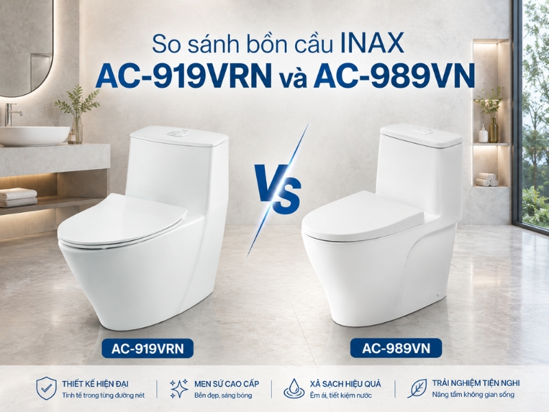 So sánh bồn cầu INAX AC-919VRN và AC-989VN
