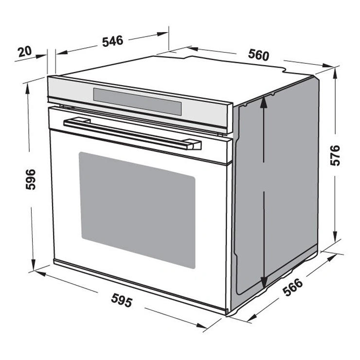 Lò Nướng Hafele 538.01.421 HO-8T72A Lắp Âm 60cm 72 Lít Series 800